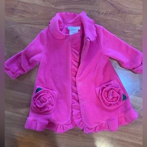 Baby dress coat with flower pocket details